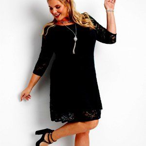 Maurices Size 3 Black Lace Holiday Dress
